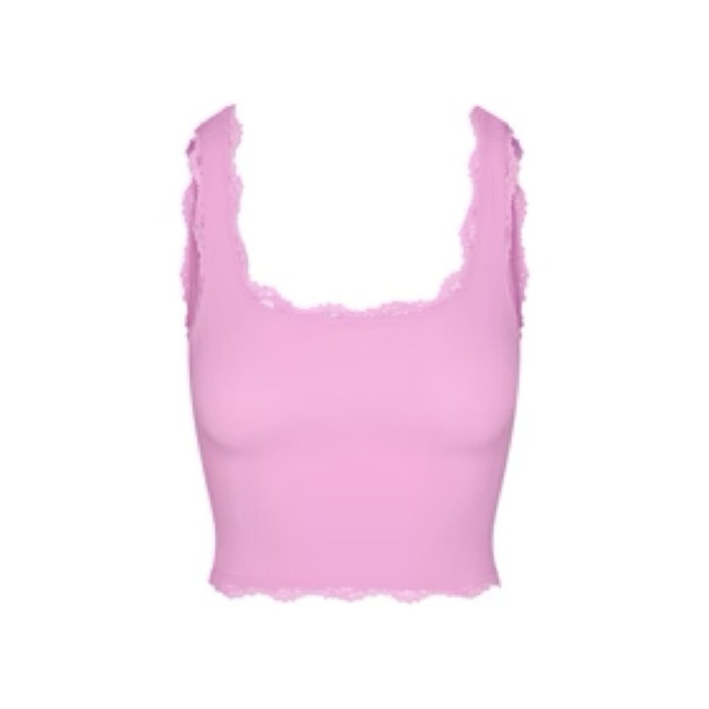 SKIMS Pink Lace Bandeau